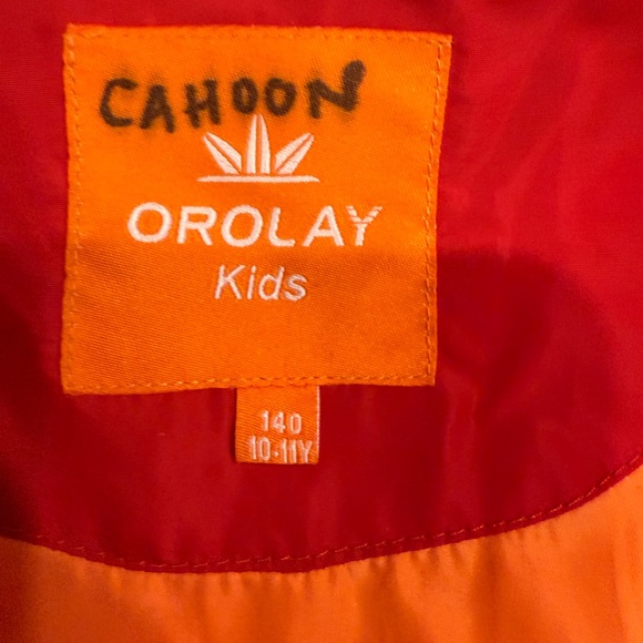 Kids orolay Winter coat in red, size 10-11 - Picture 7 of 8
